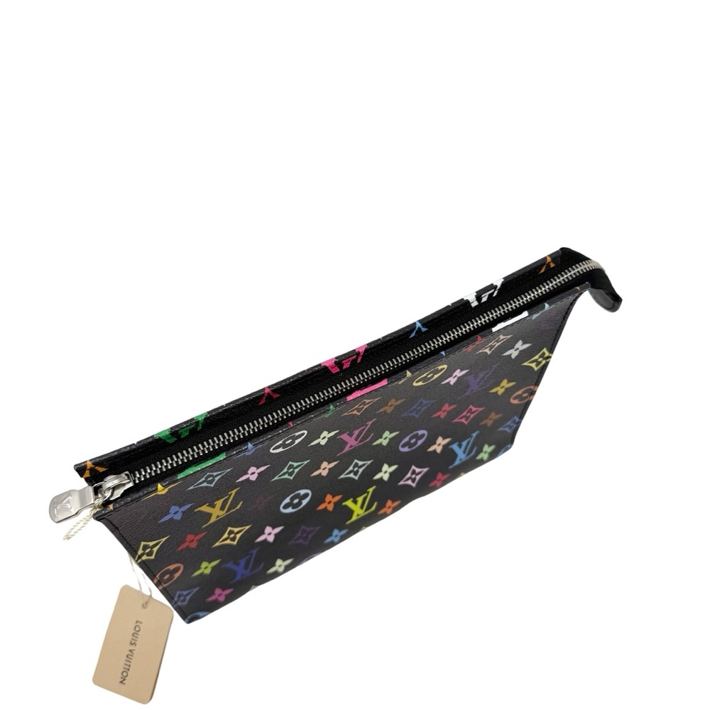 Louis Vuitton Murakami Cosmetic Toiletry Pouch 26 Multicolor Black Limited Ed - Picture 10 of 16